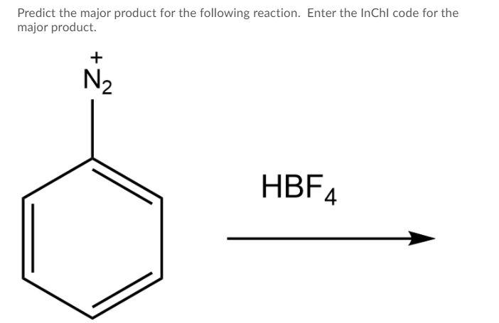 Solved Predict the major product for the following reaction. | Chegg.com