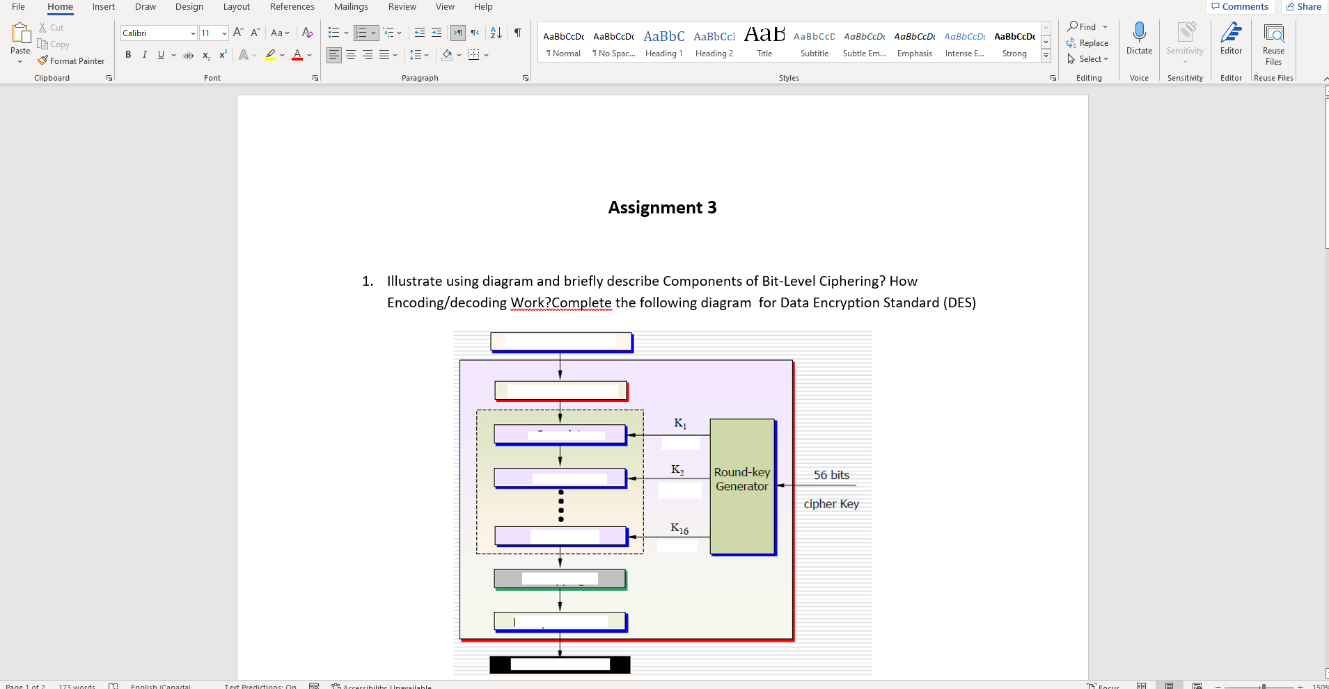 File Home Insert Draw Design Layout References | Chegg.com