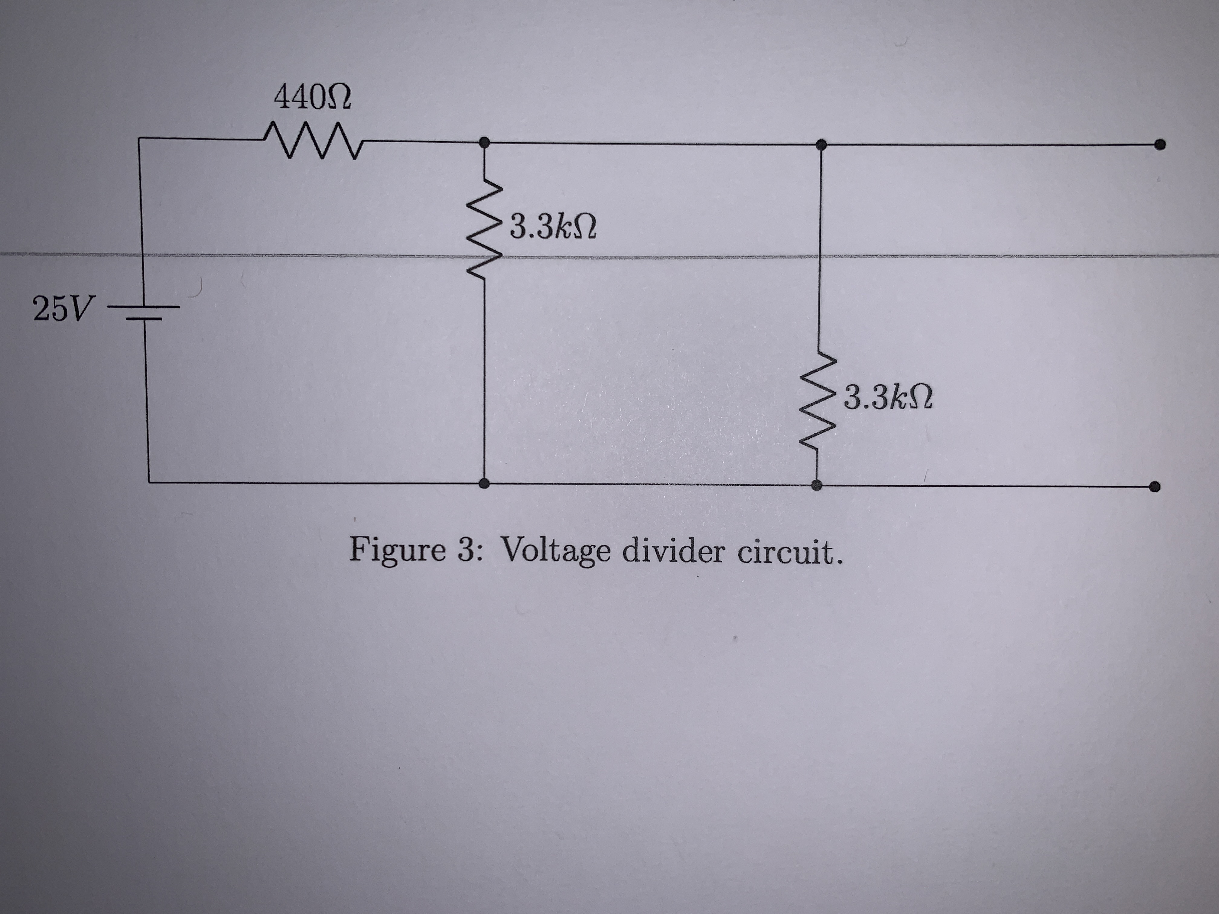 Solved A Voltage Divider Circuit Shown Below Was Built Using | Chegg.com