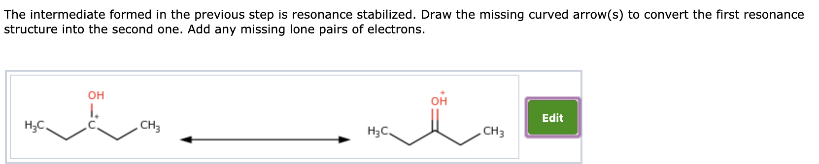Solved The intermediate formed in the previous step is | Chegg.com