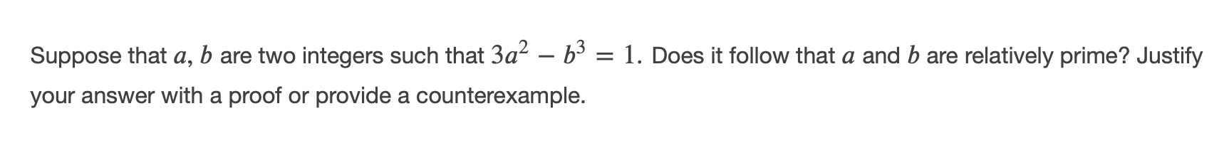 Solved Suppose That A, B Are Two Integers Such That 3a2 – 63 | Chegg.com