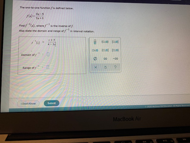 Solved The one-to-one function is defined below. ()-** Find | Chegg.com