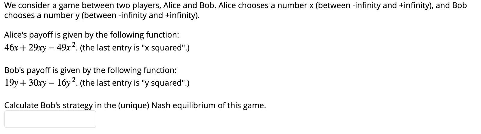 Solved We Consider A Game Between Two Players, Alice And | Chegg.com