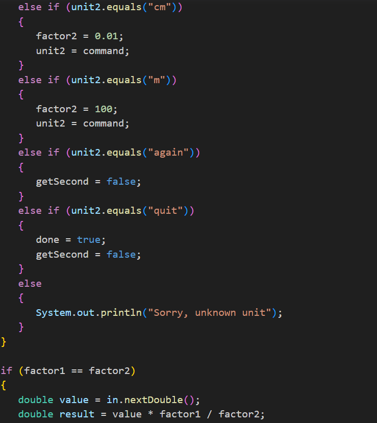 Solved if (factor 1== factor 2 ) ⎩⎨⎧ double value = | Chegg.com