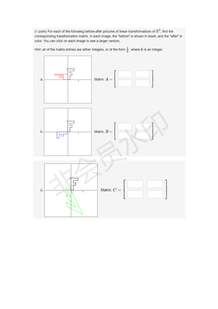 Solved 1 point) For each of the following before-after | Chegg.com