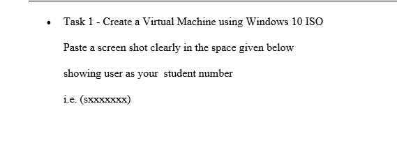 Solved Task 1 - Create a Virtual Machine using Windows 10 | Chegg.com