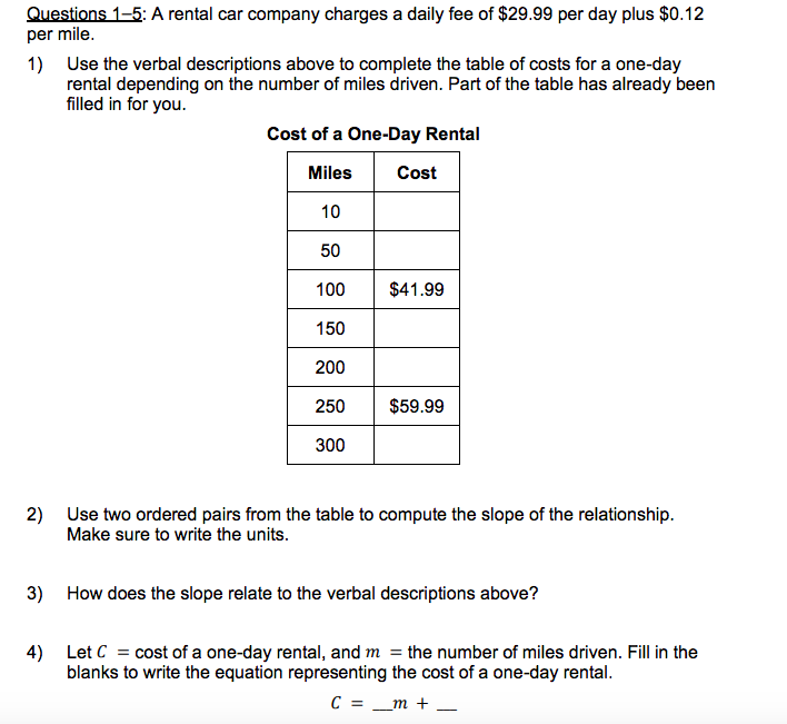 Solved Questions 15 A rental car company charges a daily