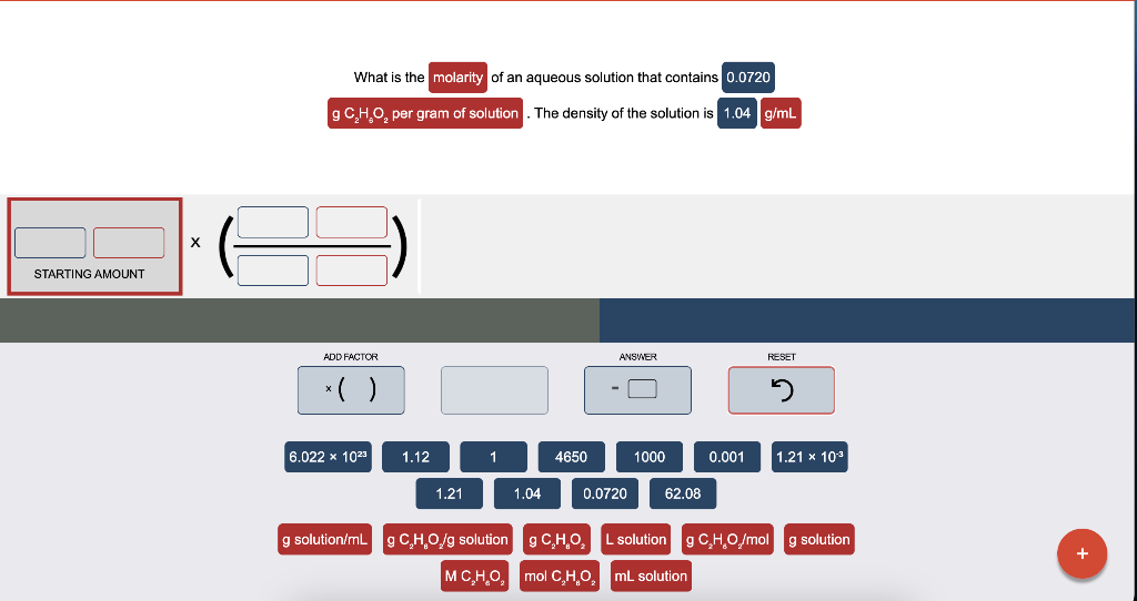 What is the of an aqueous solution that contains
. The density of the solution is