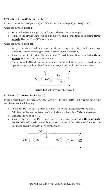 Instructions 1. Solve the two problems provided | Chegg.com