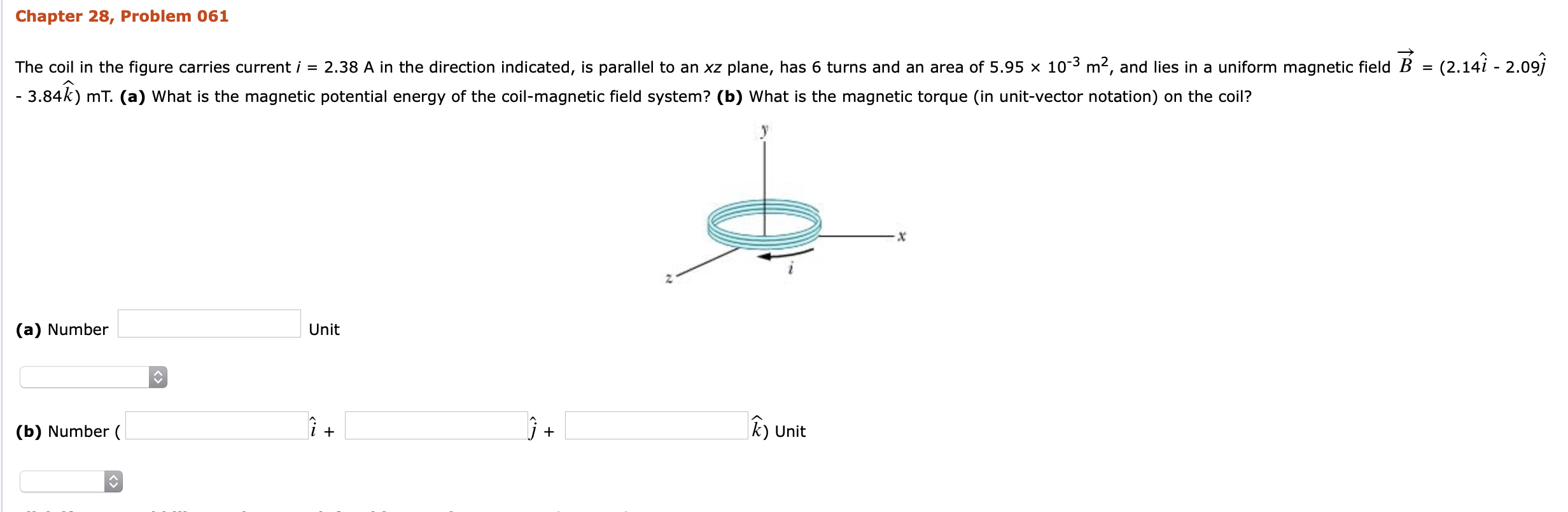 Solved Chapter 28, Problem 061 The coil in the figure | Chegg.com