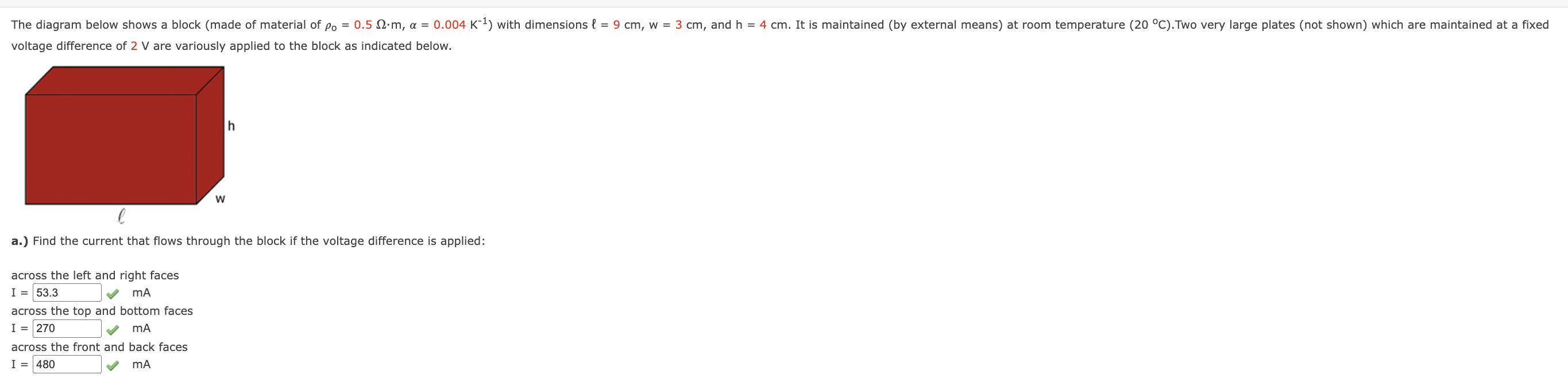 Solved The diagram below shows a block (made of material of | Chegg.com
