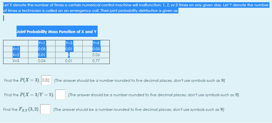 Solved Let X Denote The Number Of Times A Certain Numerical