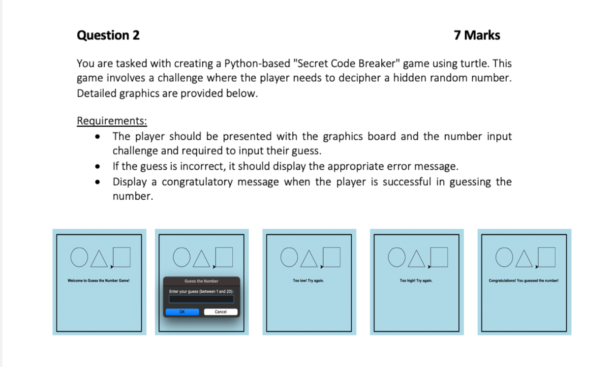 Solved Question 2 7 Marks You are tasked with creating a | Chegg.com