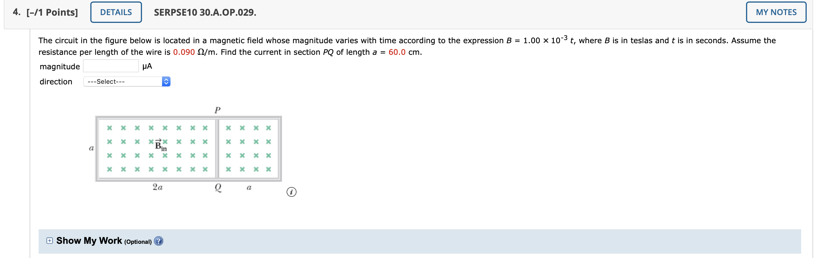 Solved 4. [-/1 Points] DETAILS SERPSE10 30.A.OP.029. MY | Chegg.com