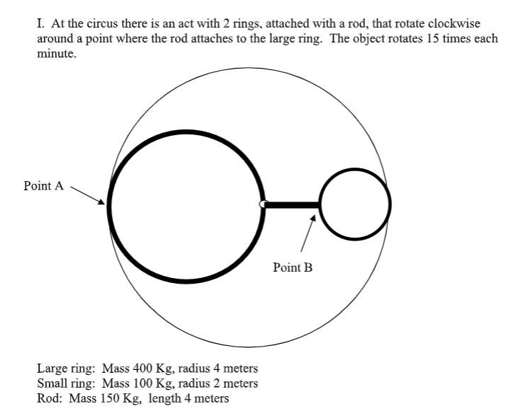 Solved I. At the circus there is an act with 2 rings, | Chegg.com