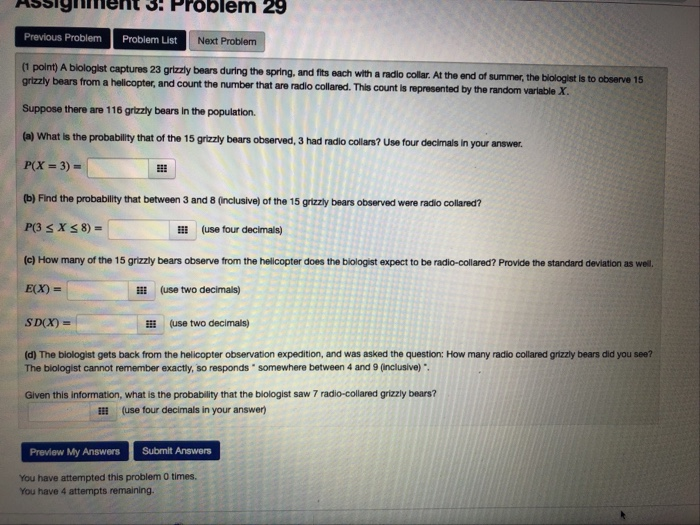 Solved Assignment 3: Problem 18 Previous Problem Problem | Chegg.com