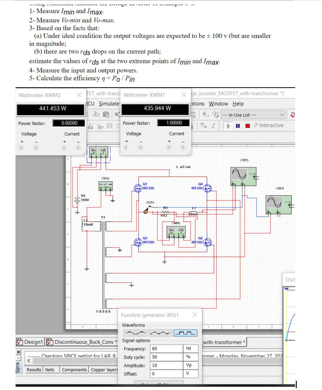 Solved 1- Measure Imin and Imax. 2- Measure Vo-min and | Chegg.com