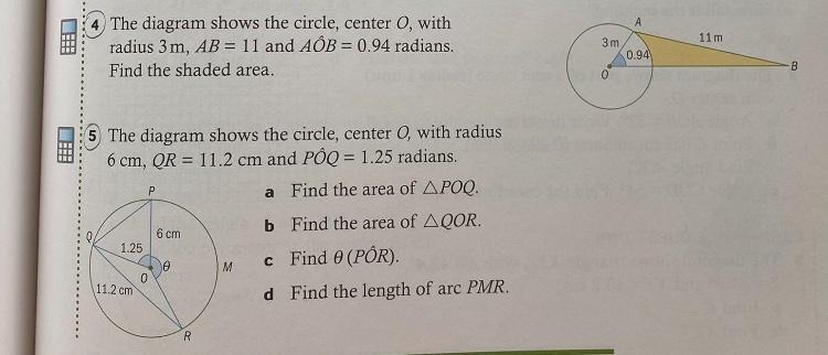 Solved А LFA 11m The diagram shows the circle, center O, | Chegg.com