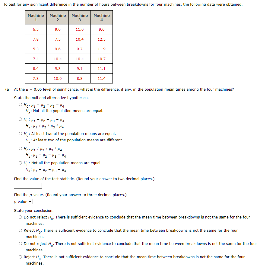 Solved To test for any significant difference in the number | Chegg.com