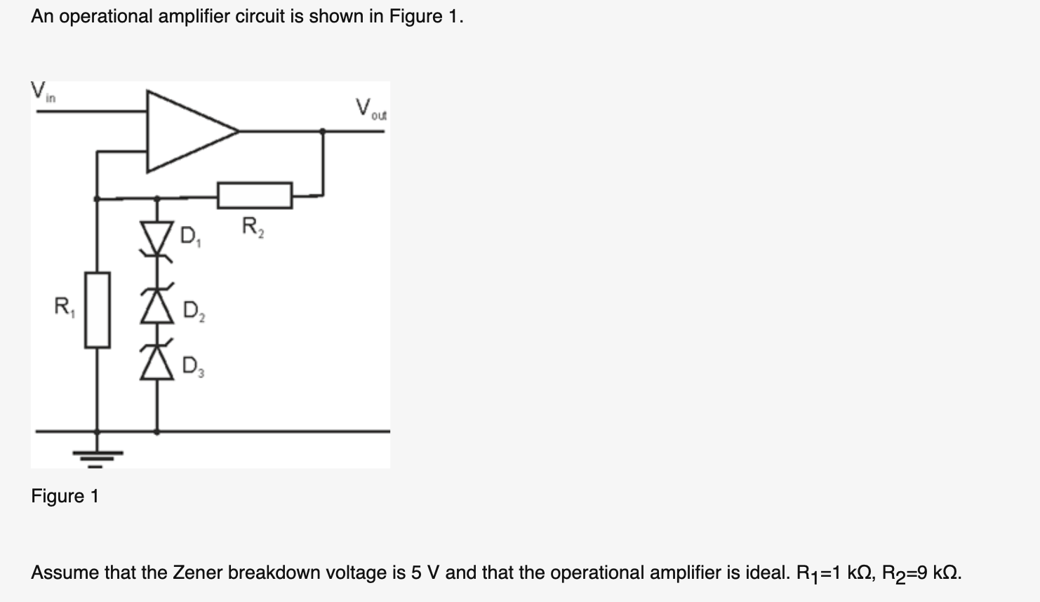 Solved An operational amplifier circuit is shown in Figure