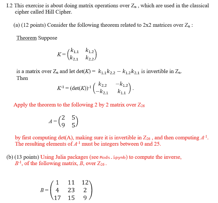 Solved After You Have Found B-1 Verify Manually That B × B-1 | Chegg.com