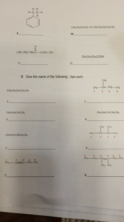 Solved CH,CH CH CH-O-CH,CH,CH CH,CH, 9 10. CH+ CH CHC-O-CH | Chegg.com