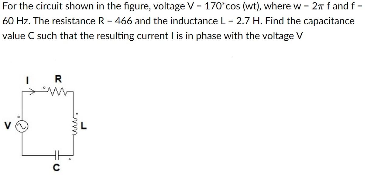 Solved = = For the circuit shown in the figure, voltage V = | Chegg.com