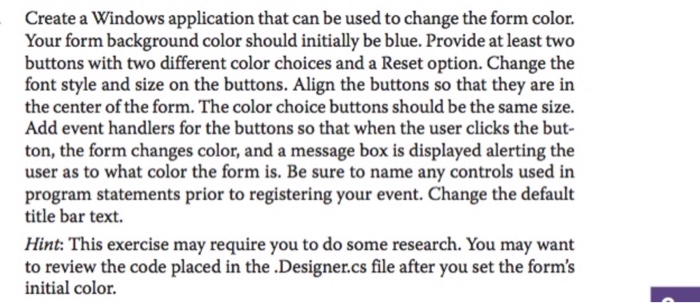 Solved Create a Windows application that can be used to | Chegg.com