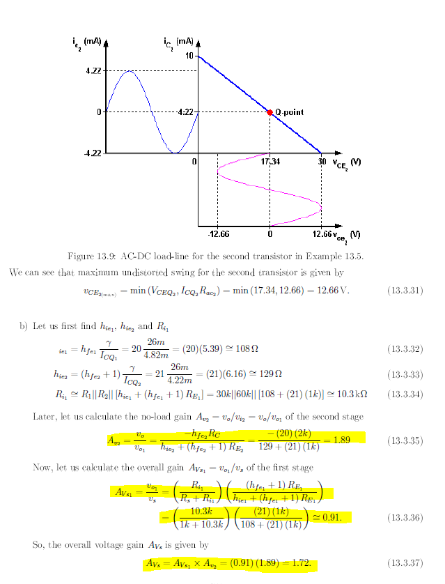 Solved Example 13.5: For the figure below, a) Draw AC and DC | Chegg.com