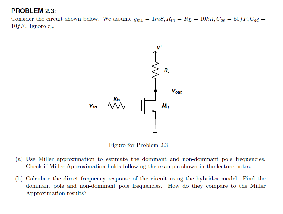 Solved PROBLEM 2.3: Consider the circuit shown below. We | Chegg.com