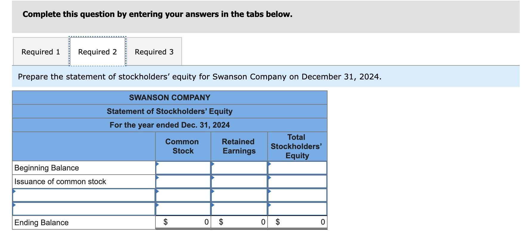 Solved Swanson Company provides the following information at