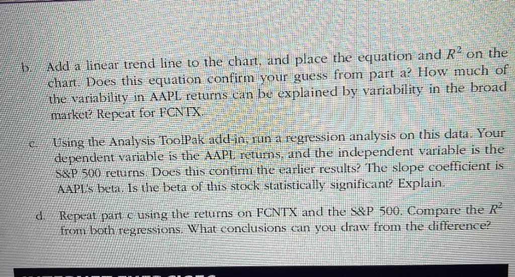 Solved 3. Add a linear trend line to the chart, and place | Chegg.com