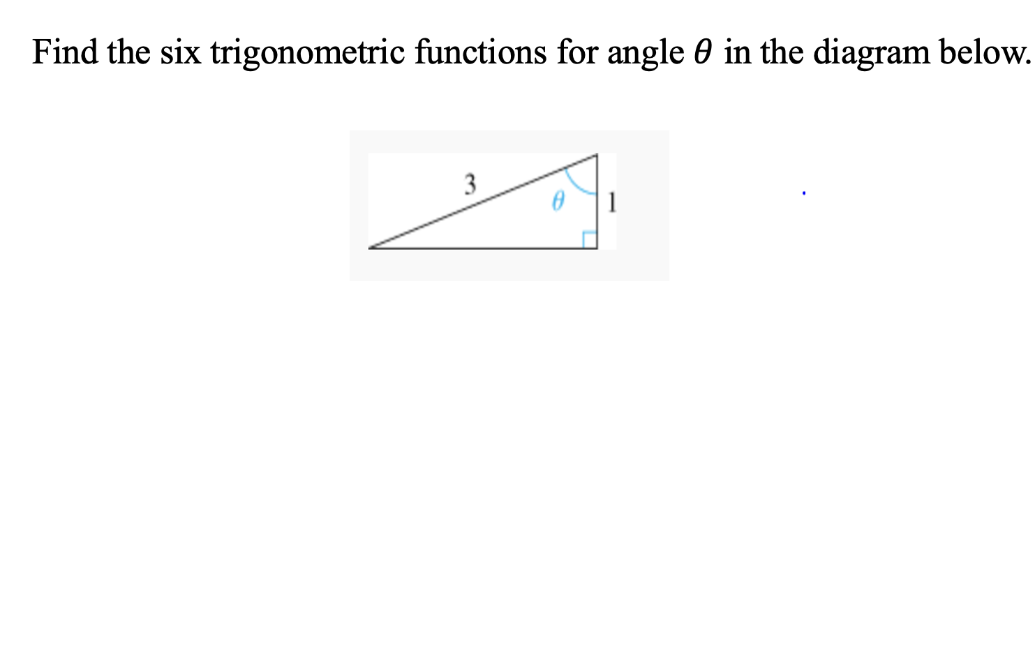 Solved Find the six trigonometric functions for angle θ in | Chegg.com