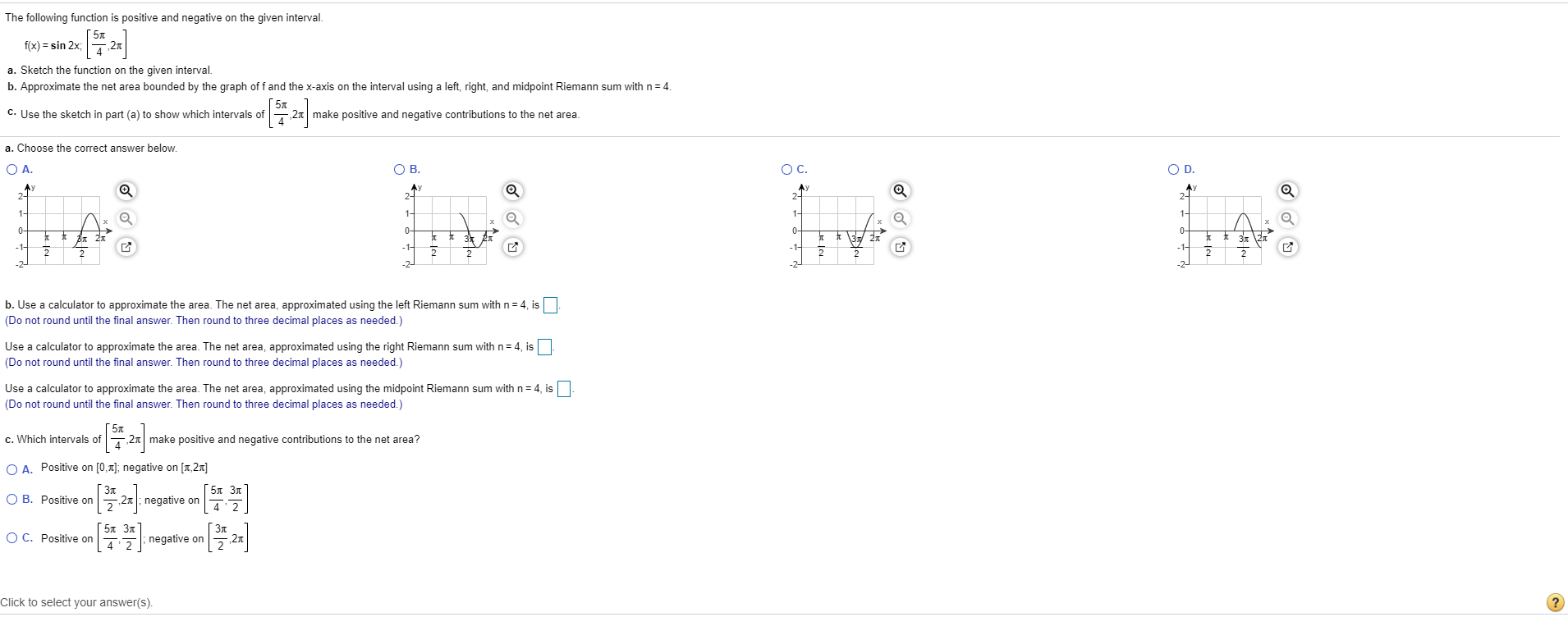 Solved The following function is positive and negative on | Chegg.com