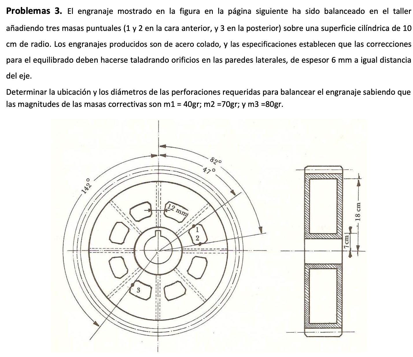 Problemas 3. El engranaje mostrado en la figura en la | Chegg.com