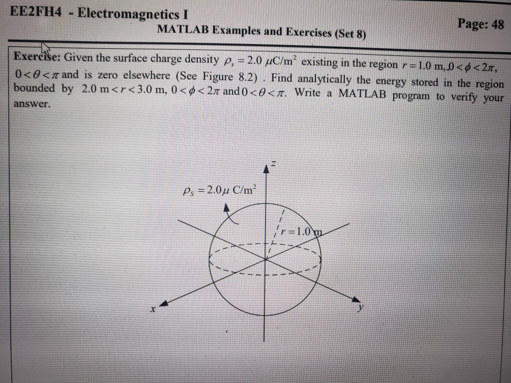 Solved EE2FH4 - Electromagnetics MATLAB Examples and | Chegg.com