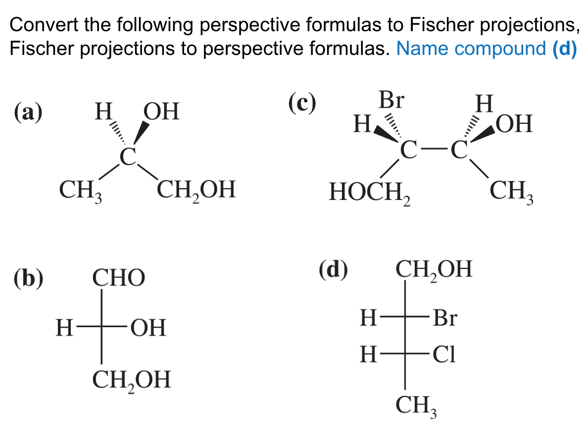 Solved Convert the following perspective formulas to Fischer | Chegg.com
