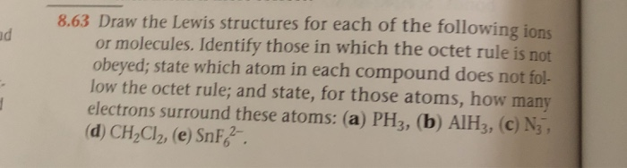 Solved 8.51 Write Lewis structures that obey the octet rule | Chegg.com