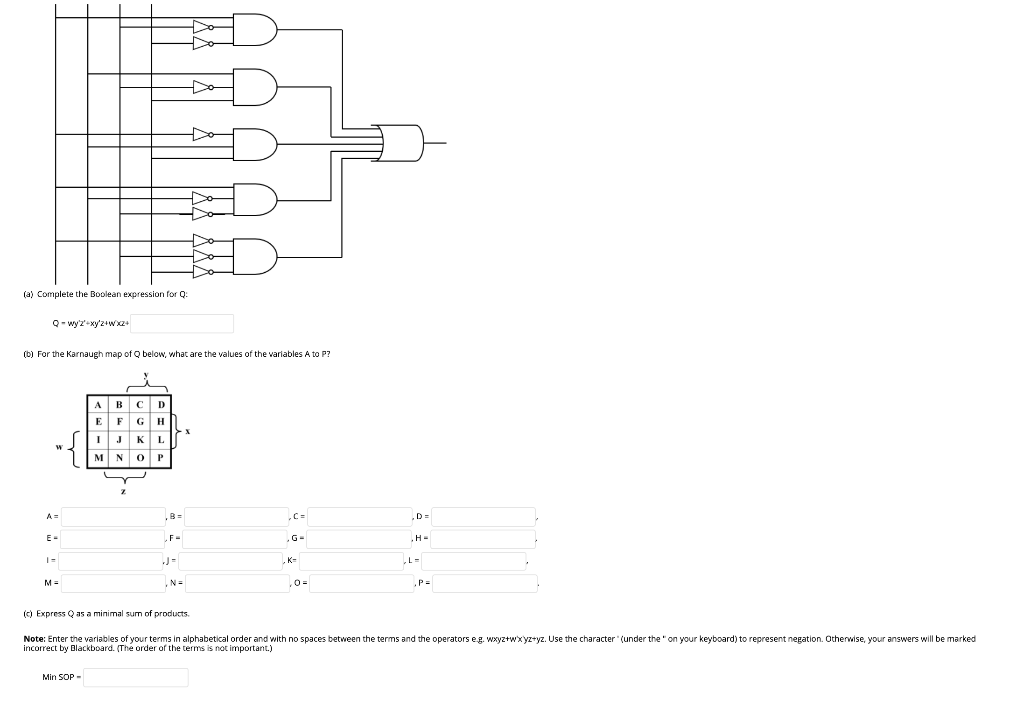 Solved A Complete The Boolean Expression For Q Q Wyz Chegg Com