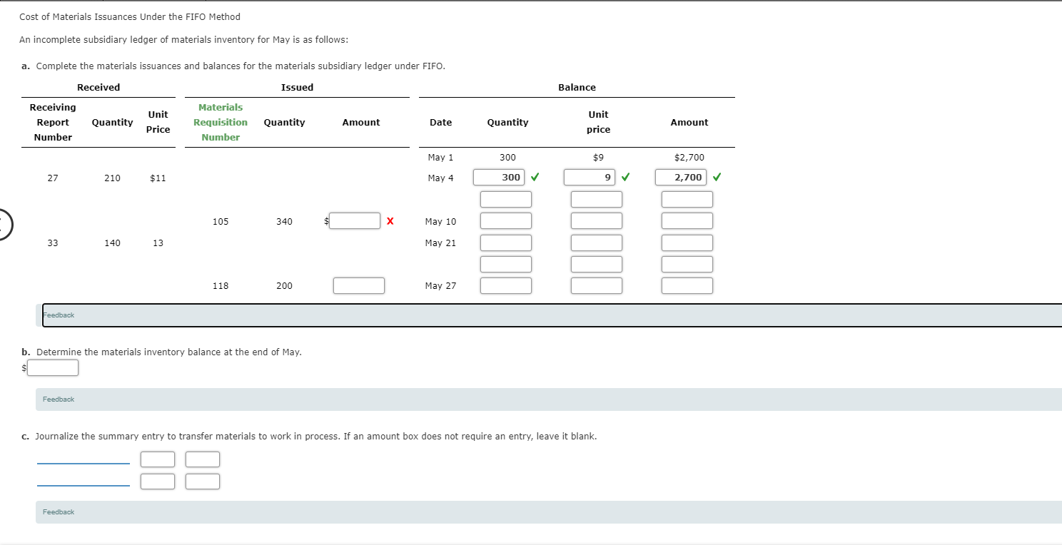 solved-cost-of-materials-issuances-under-the-fifo-method-an-chegg