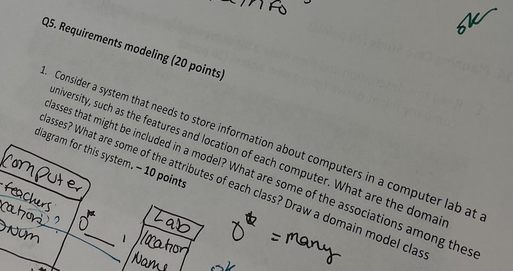 Solved Q5. Requirements modeling (20 points) 1. consider a | Chegg.com