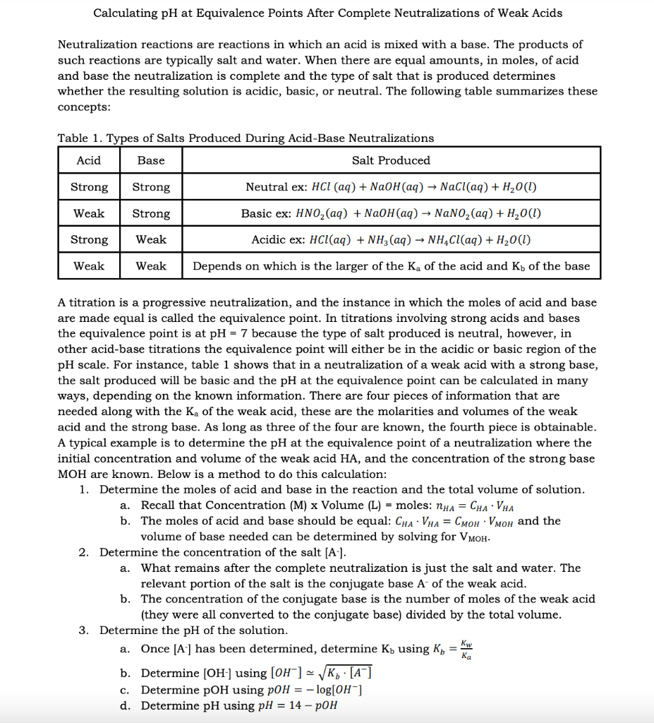 Solved Expepiment 5 - Acid-base Iitration Introduction An 