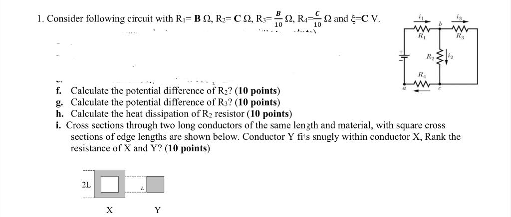 Solved 1. Consider Following Circuit With | Chegg.com | Chegg.com