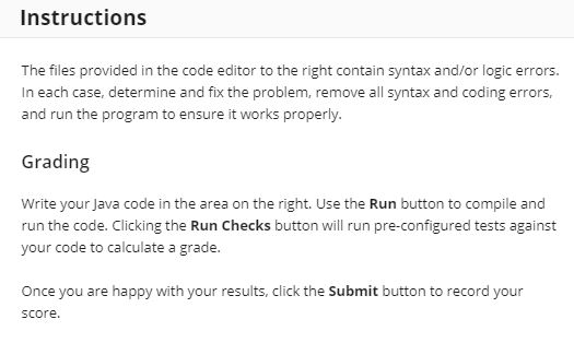 Solved Instructions The Files Provided In The Code Editor To | Chegg.com