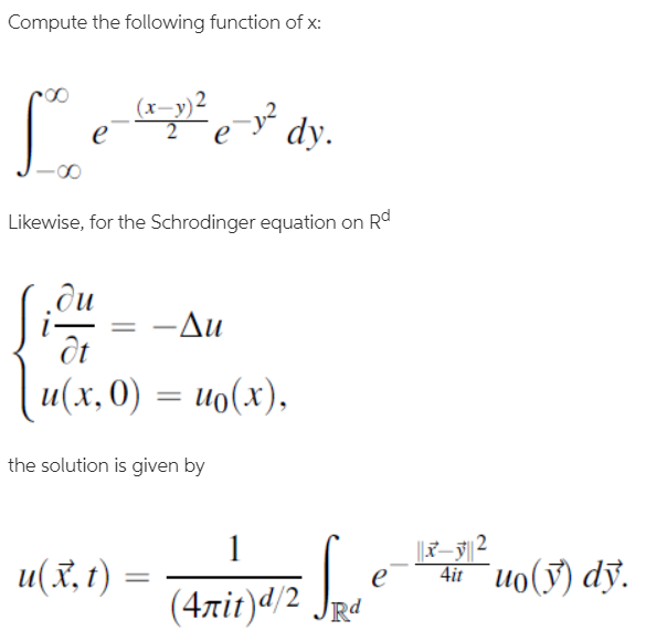 Compute The Following Function Of X Ev Dy Chegg Com