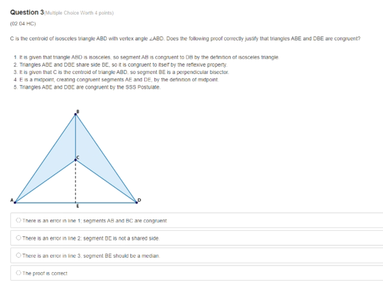 Solved Question 3 Multiple Choice Worth 4 points) (02 04 HC)