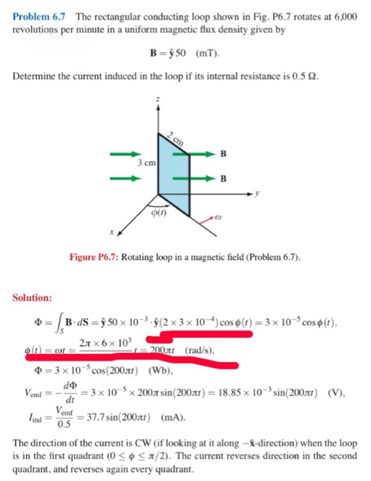 Solved Problem 6.7 The rectangular conducting loop shown in | Chegg.com