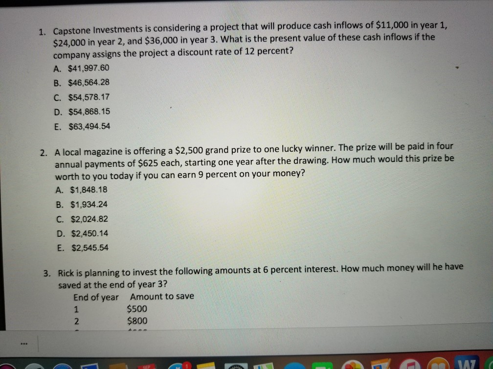 Solved Capstone Investments Is Considering A Project That Chegg
