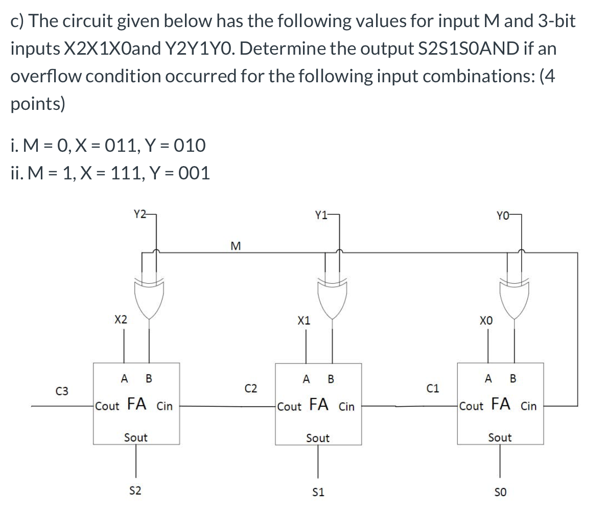 Solved c) The circuit given below has the following values | Chegg.com