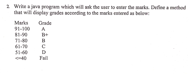Solved 2. Write a java program which will ask the user to | Chegg.com